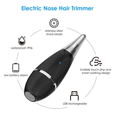 輕觸式鼻毛修剪器 electric nose hair trimmer