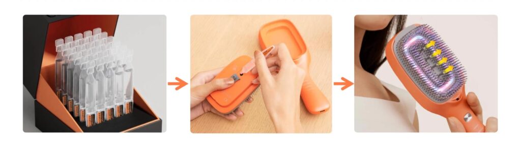 vita pro 光療精華養髮梳｜touchbeauty tb 2443 膠原護髮精華導入防脫養髮