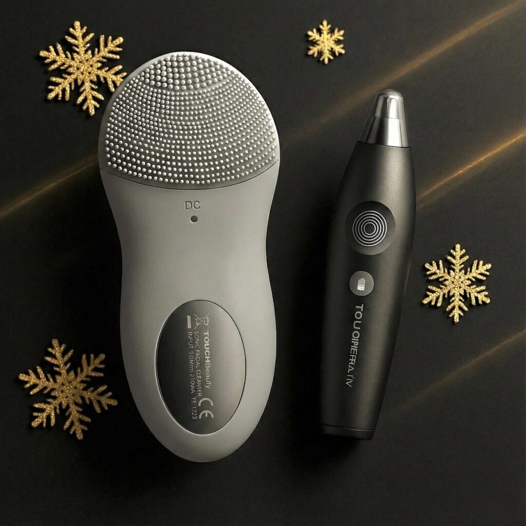 men’s grooming 男士護理套裝｜矽膠潔面儀 + 智能鼻毛修剪器